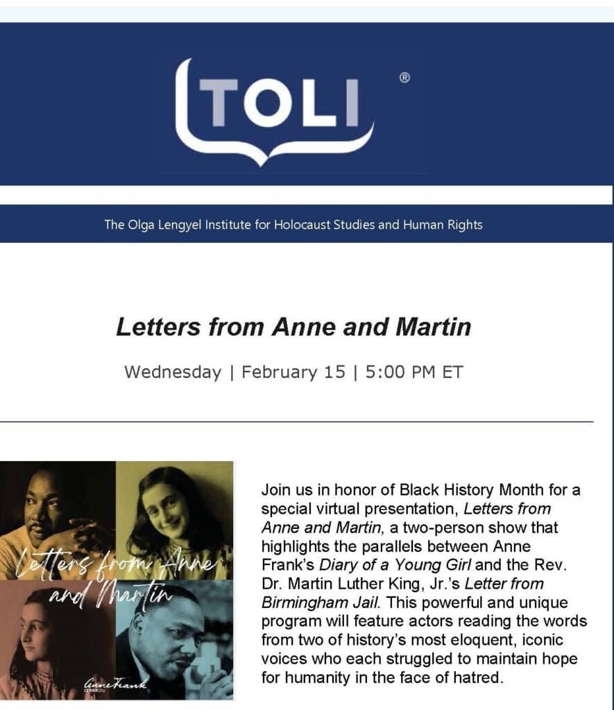 Letters from Anne and Martin