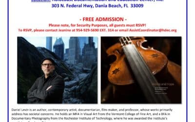 Come and meet Daniel Levin, author of Violins and Hope | From the Holocaust to Symphony Hall, February 4, 2024